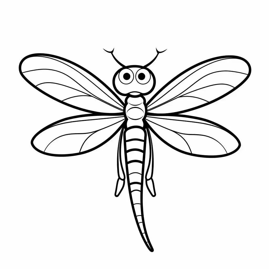 Free Dragonfly Picture To Color In