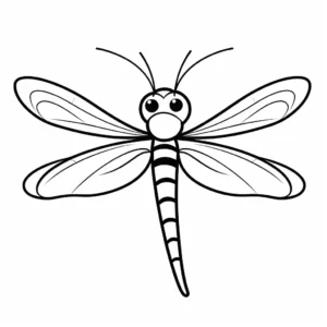 Free Dragonfly Picture To Color In