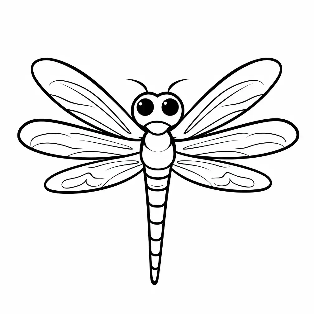 Free Dragonfly Picture To Color In