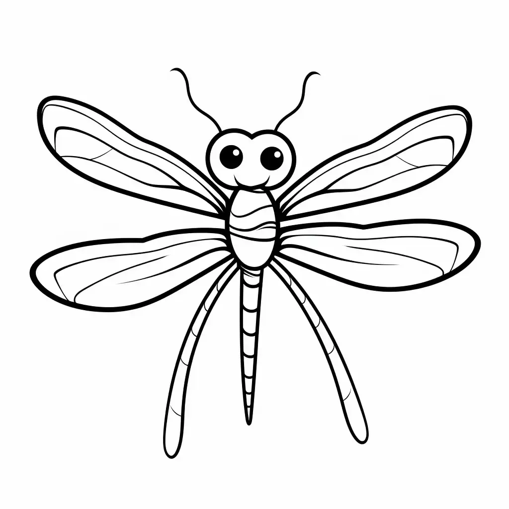 Free Dragonfly Picture To Color In