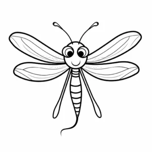 Free Dragonfly Picture To Color In