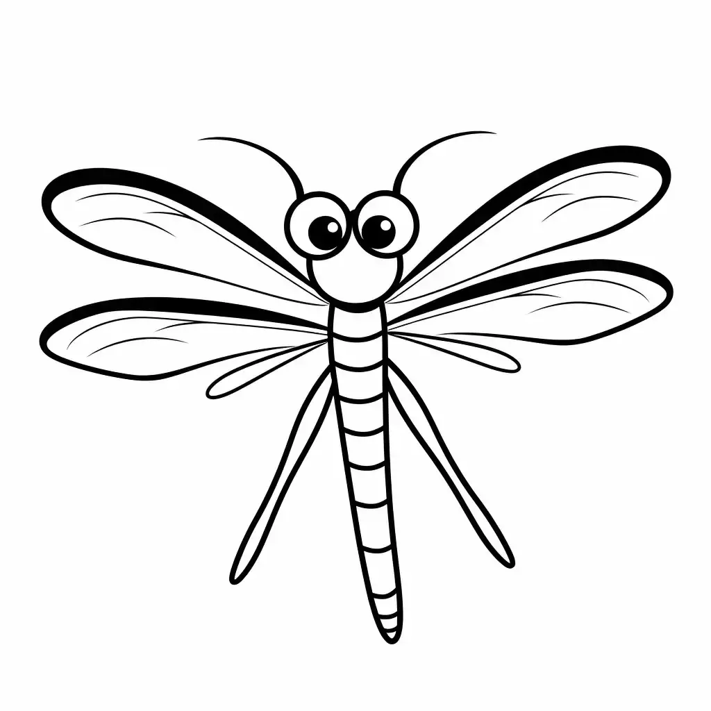 Free Dragonfly Picture To Color In