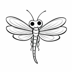 Free Dragonfly Picture To Color In