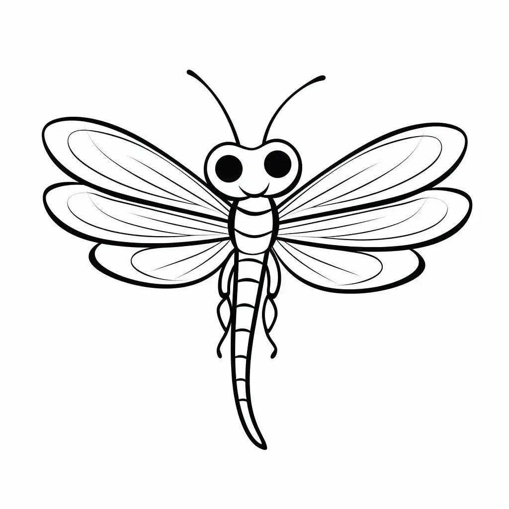 Free Dragonfly Picture To Color In