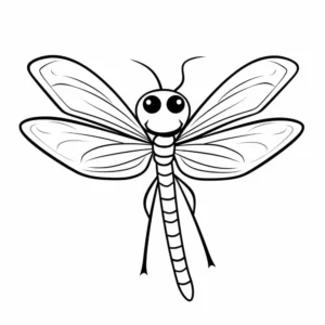 Free Dragonfly Picture To Color In