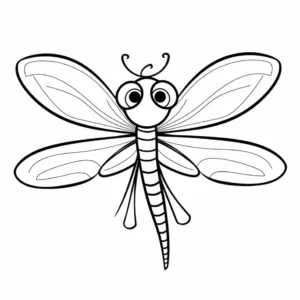 Free Dragonfly Picture To Color In