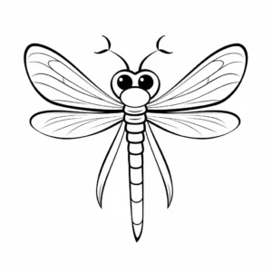 Free Dragonfly Picture To Color In