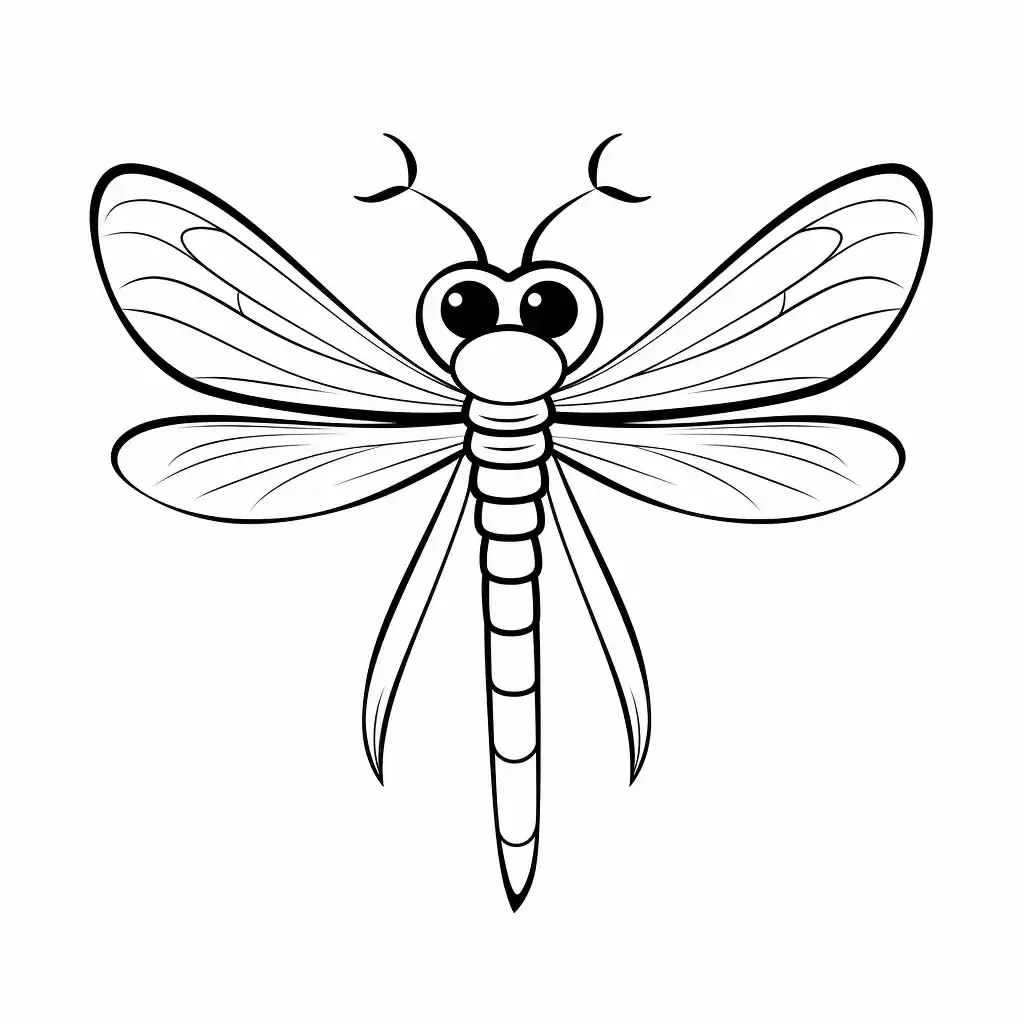 Free Dragonfly Picture To Color In