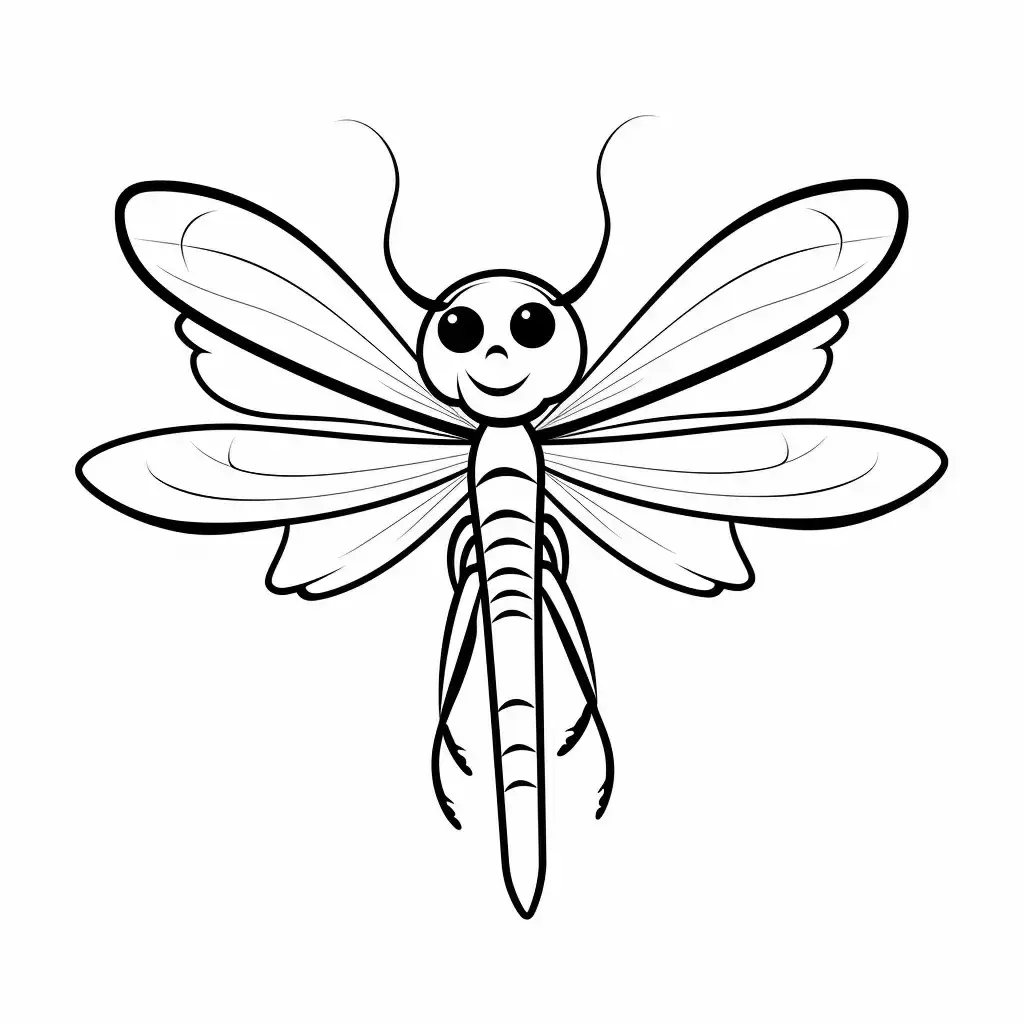 Free Dragonfly Picture To Color In