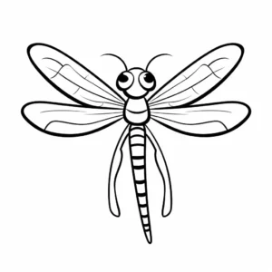 Free Dragonfly Picture To Color In