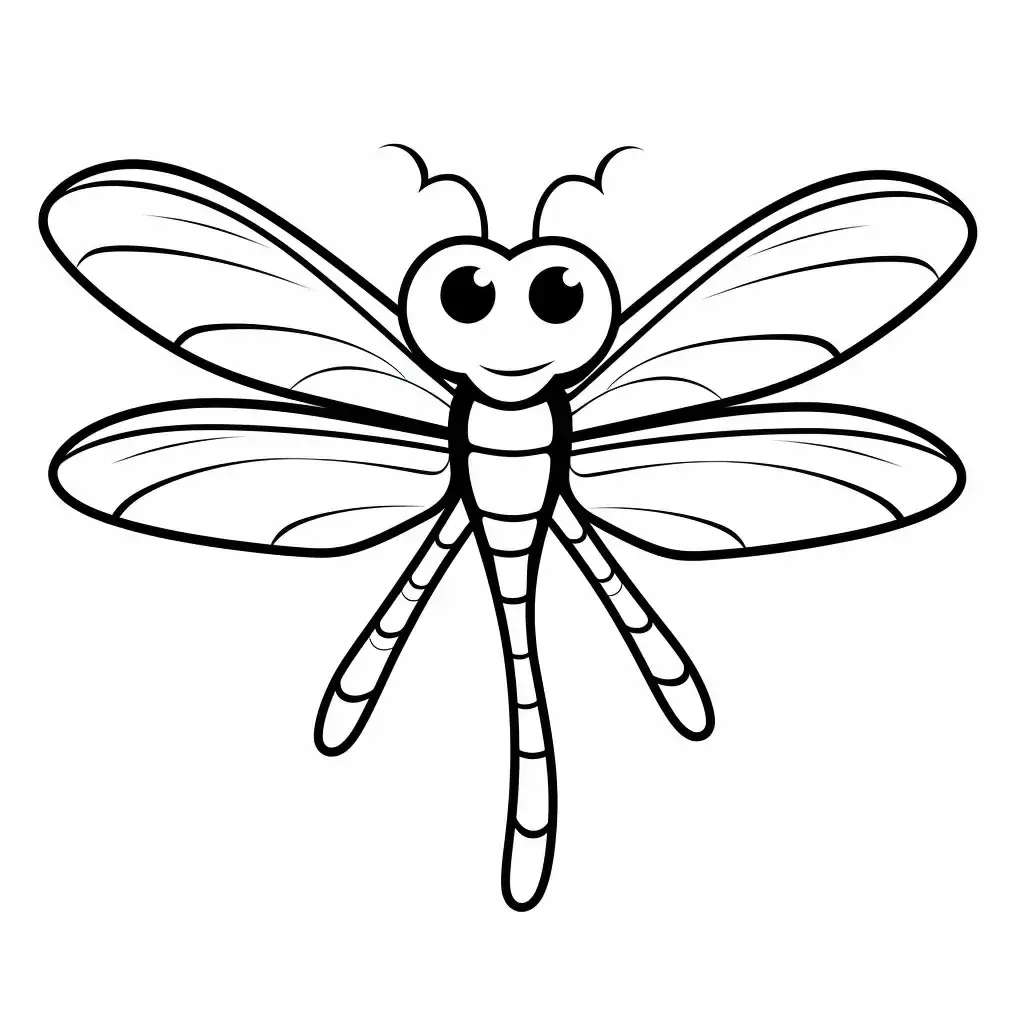 Free Dragonfly Picture To Color In
