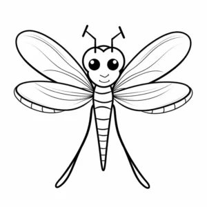 Free Dragonfly Picture To Color In