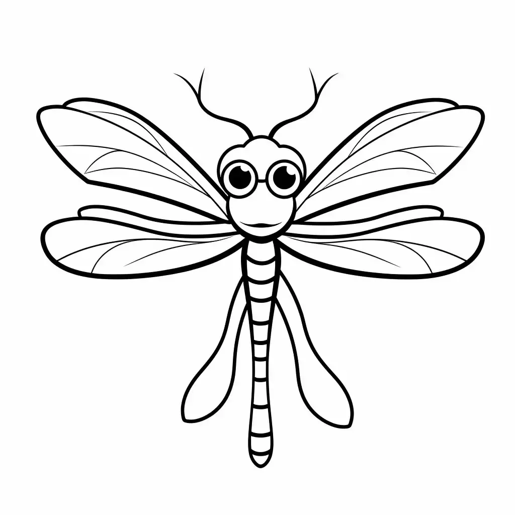 Free Dragonfly Picture To Color In