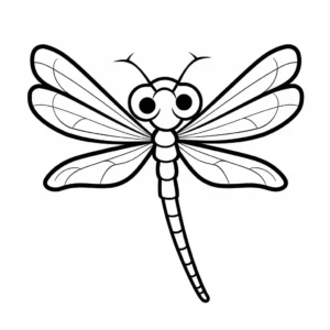 Free Dragonfly Picture To Color In