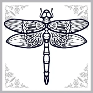 Free Dragonfly Picture To Color In