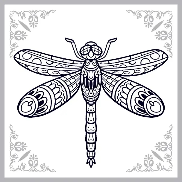 Free Dragonfly Picture To Color In
