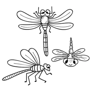Free Dragonfly Picture To Color In