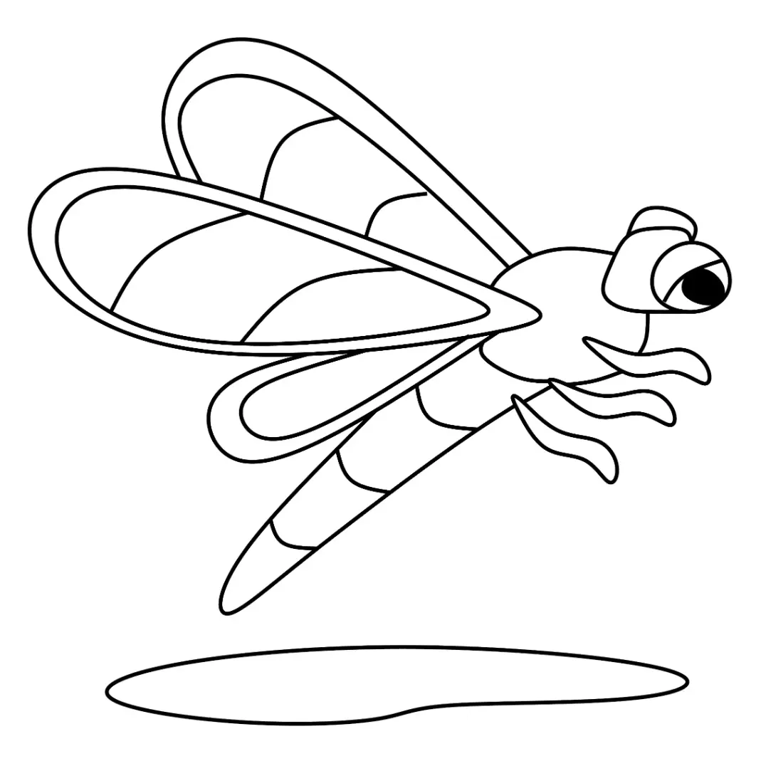 Free Dragonfly Picture To Color In