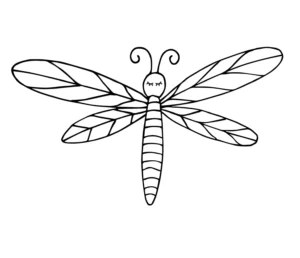 Free Dragonfly Picture To Color In