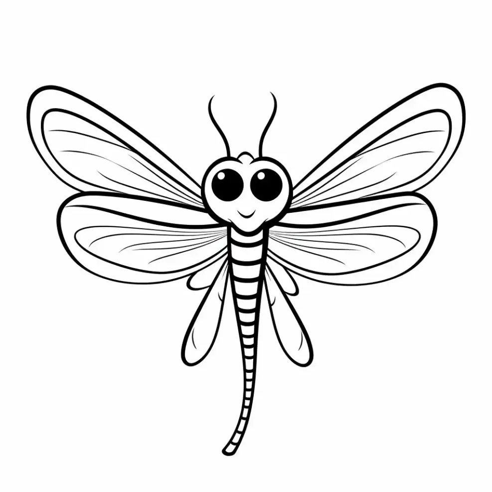 Free Dragonfly Picture To Color In