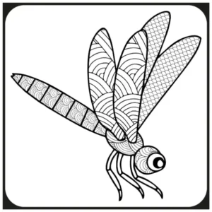 Free Dragonfly Picture To Color In
