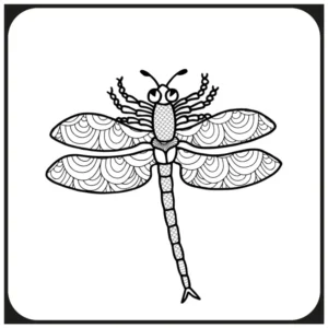 Free Dragonfly Picture To Color In