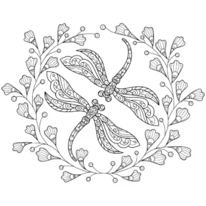 Free Dragonfly Picture To Color In