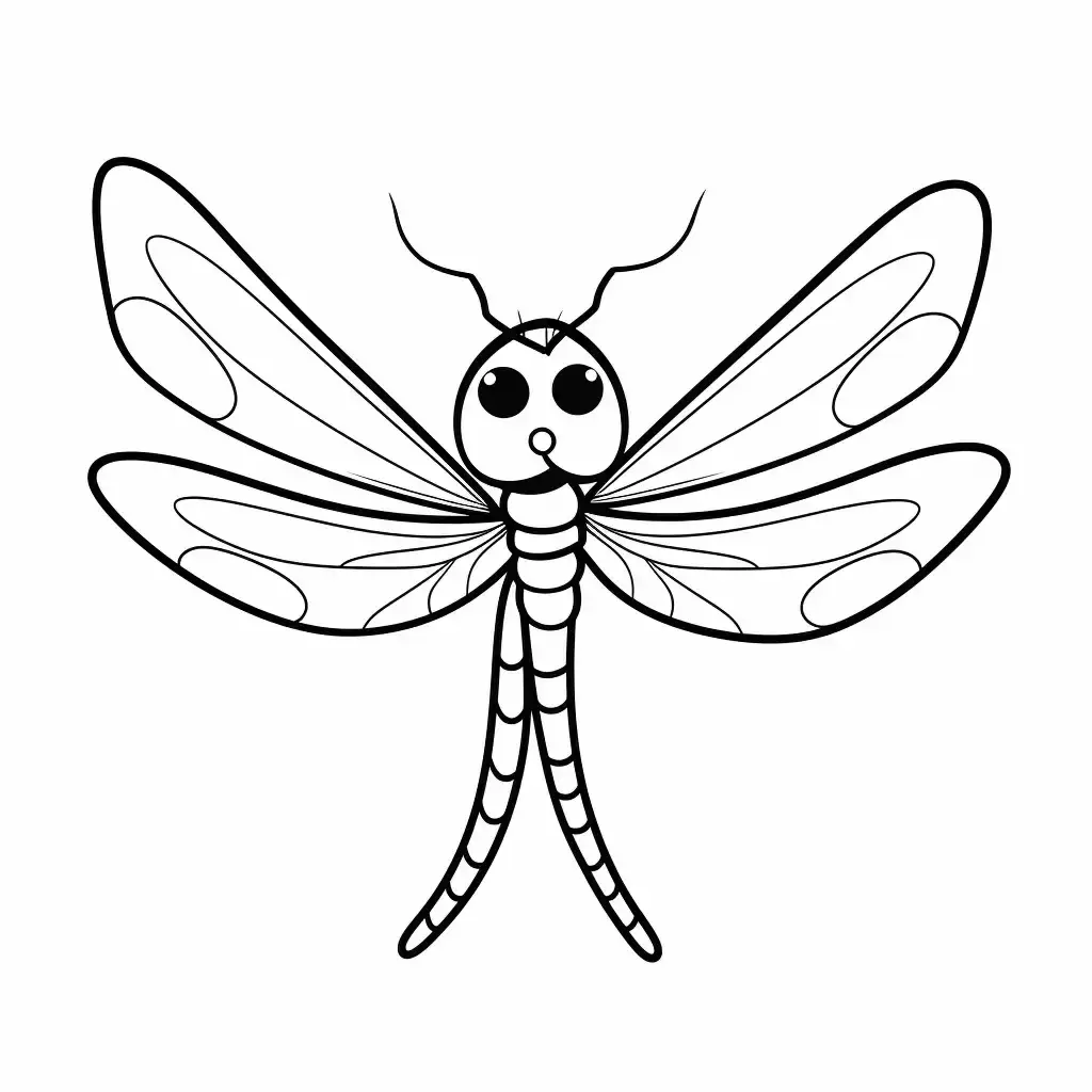 Free Dragonfly Picture To Color In