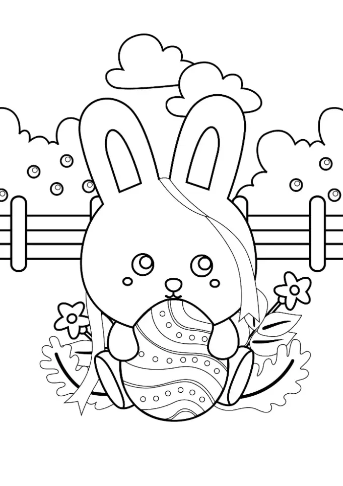 Free Easter Picture To Color In