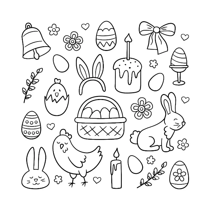 Free Easter Picture To Color In