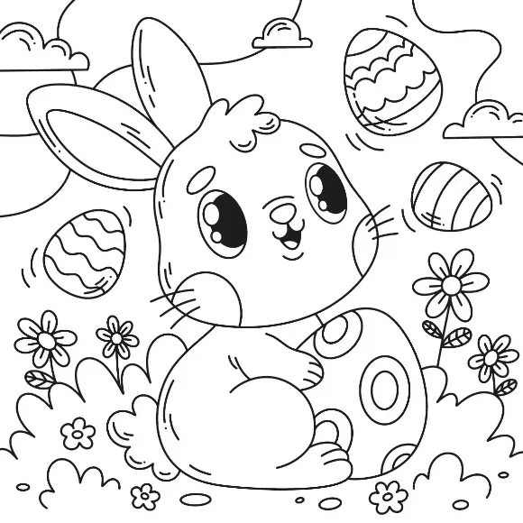 Free Easter Picture To Color In