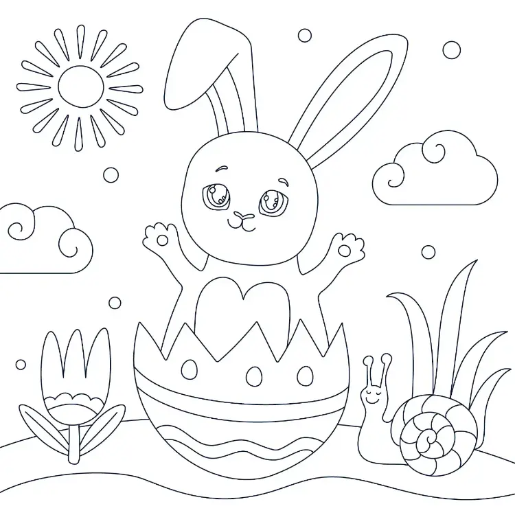 Free Easter Picture To Color In