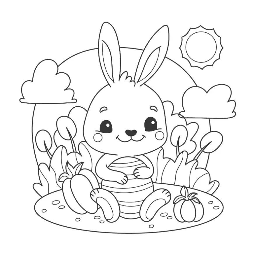 Free Easter Picture To Color In