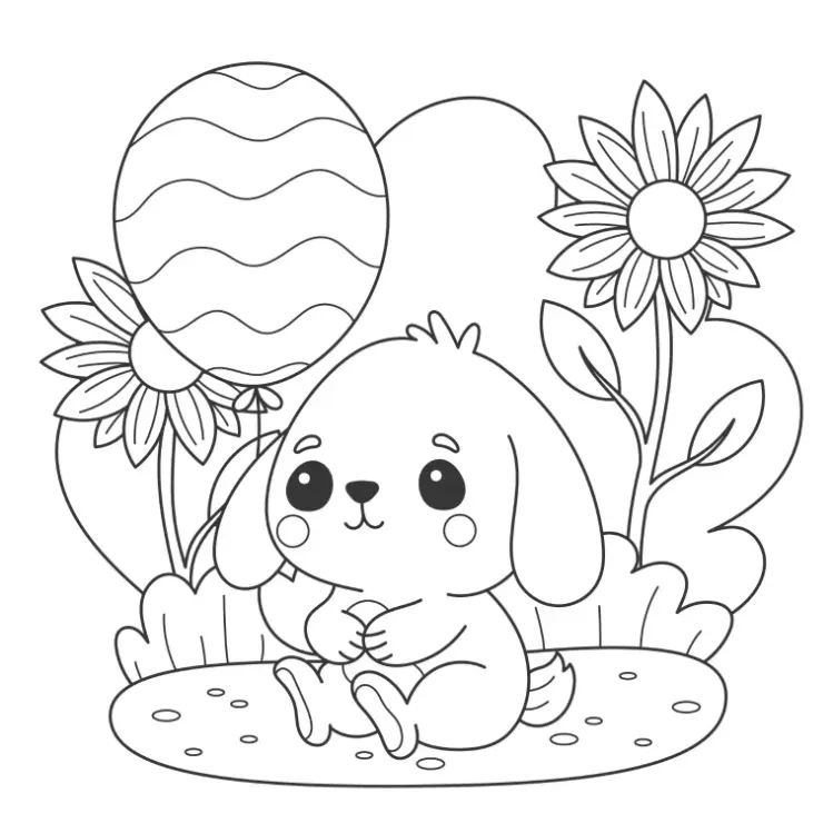 Free Easter Picture To Color In