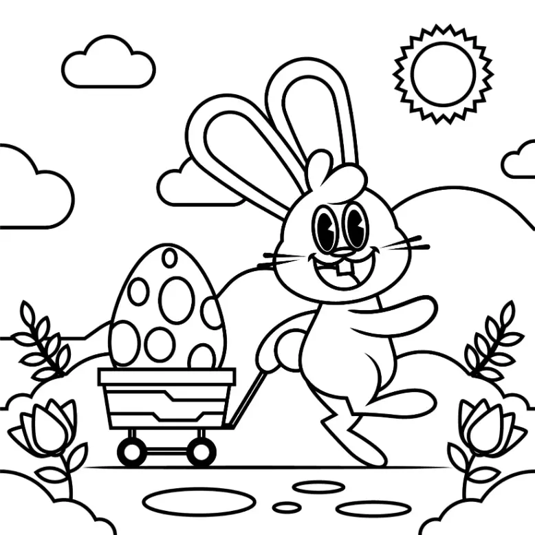 Free Easter Picture To Color In