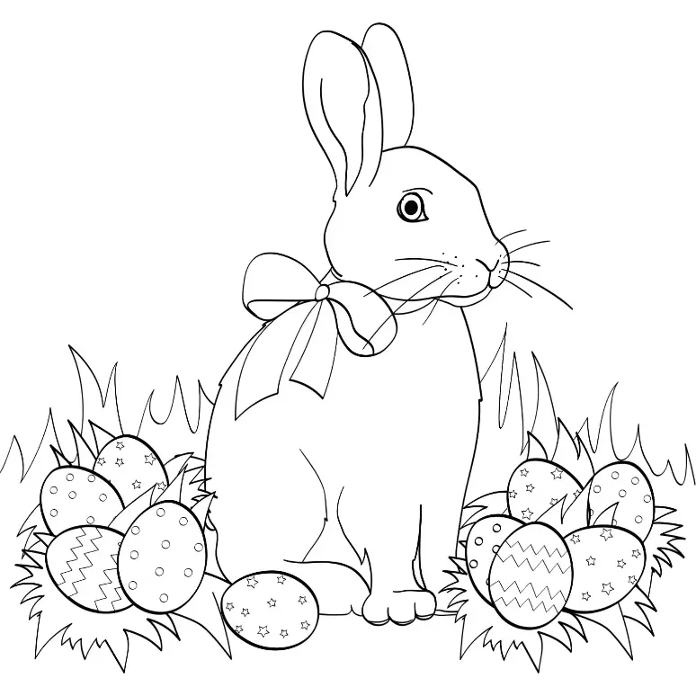 Free Easter Picture To Color In