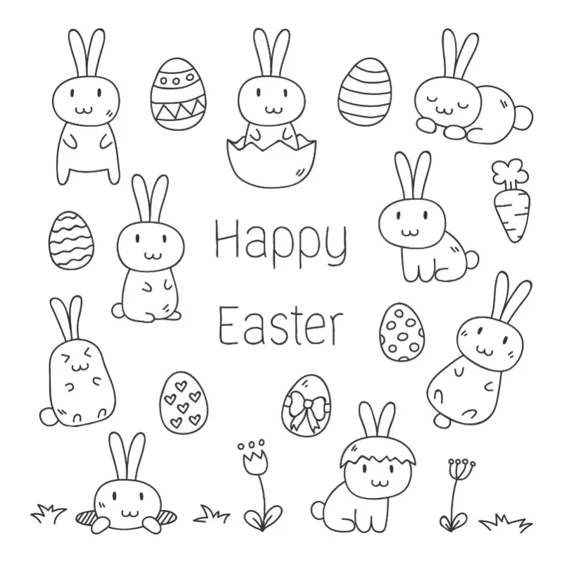 Free Easter Picture To Color In