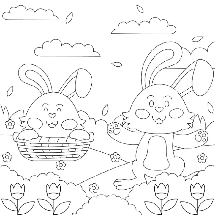 Free Easter Picture To Color In