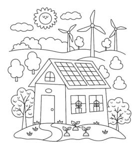 Free Ecology Picture To Color In