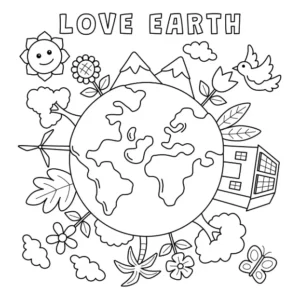 Free Ecology Picture To Color In
