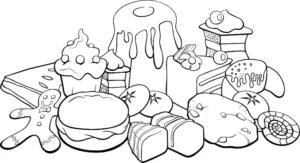 Free Food Picture To Color In
