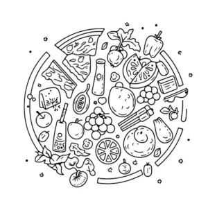 Free Food Picture To Color In