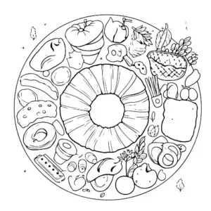 Free Food Picture To Color In