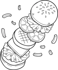 Free Food Picture To Color In
