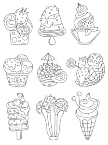 Free Food Picture To Color In
