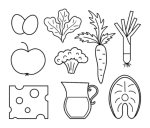 Free Food Picture To Color In