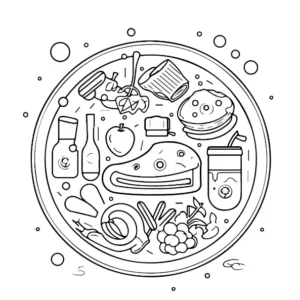 Free Food Picture To Color In