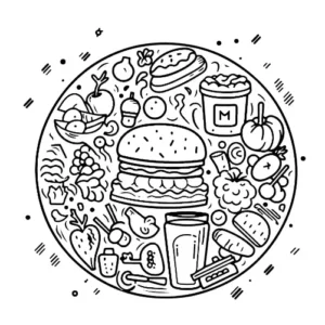 Free Food Picture To Color In