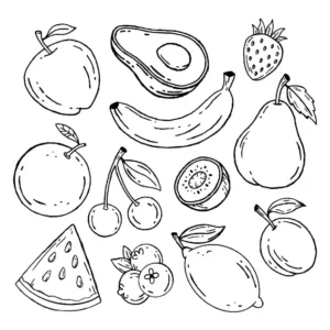 Free Food Picture To Color In