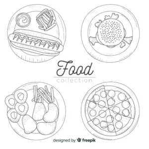 Free Food Picture To Color In